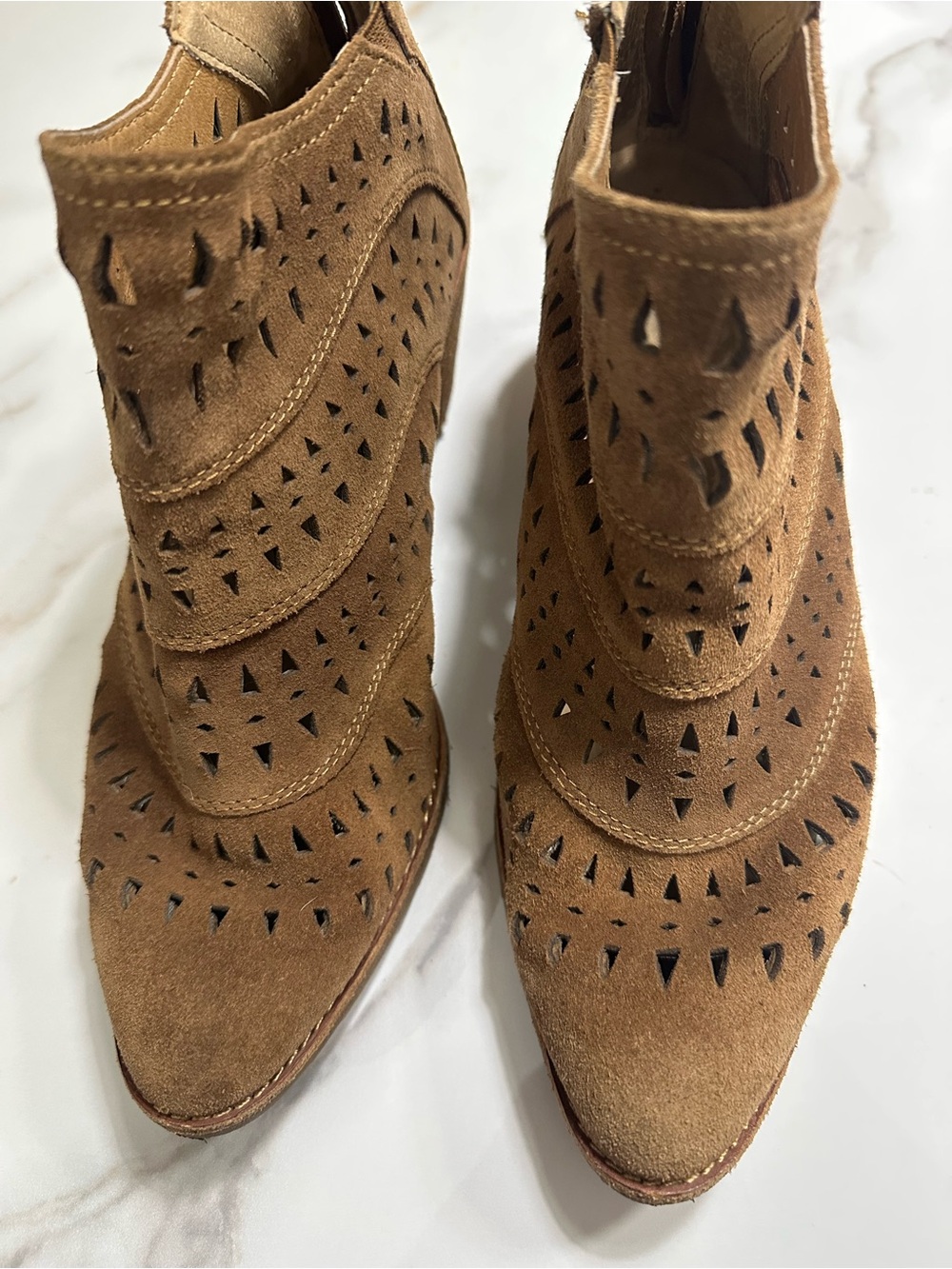 Sofft Westwood II Suede Perforated Ankle Boots